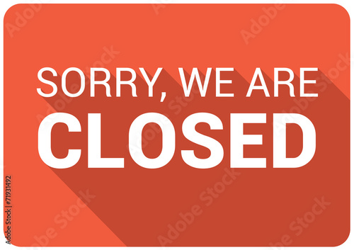 PANNEAU WE ARE CLOSED