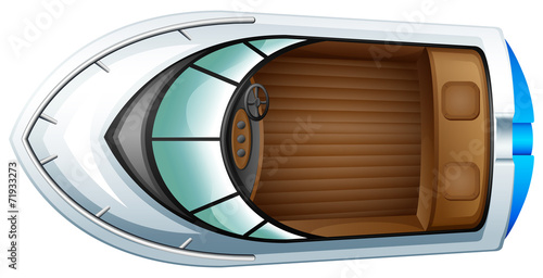 A topview of a boat