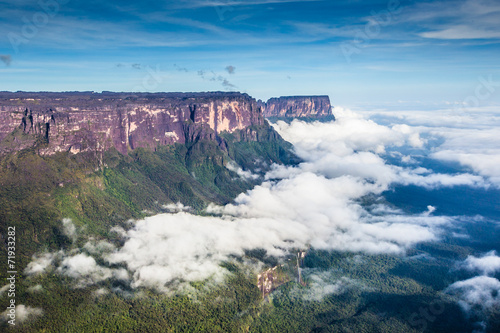 View from the Roraima tepui on Kukenan tepui- Venezuela photo