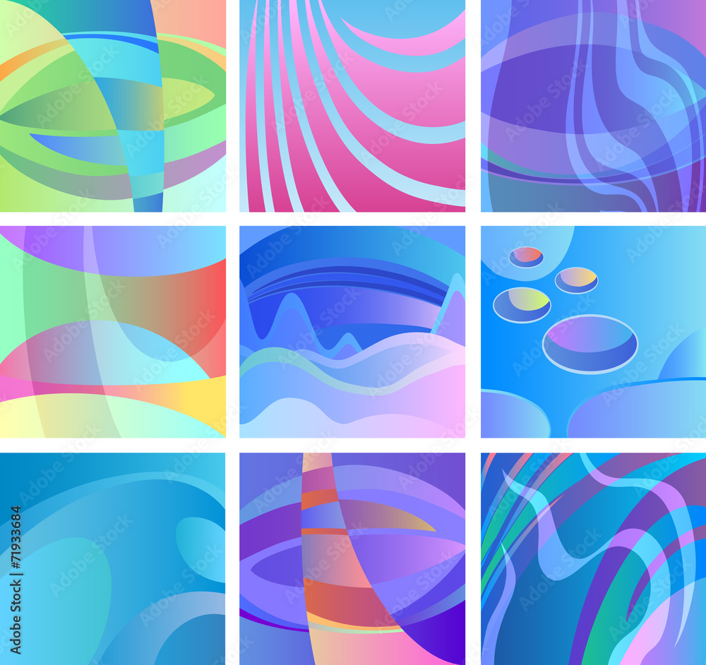 background glow abstract design set