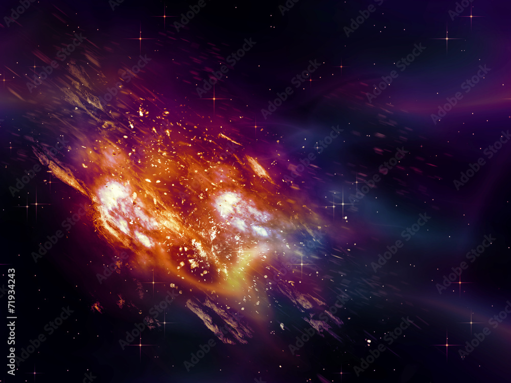 Exploding of Star in Space