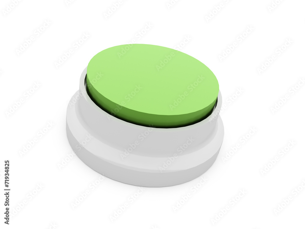 Green button isolated on white Green button isolated on white