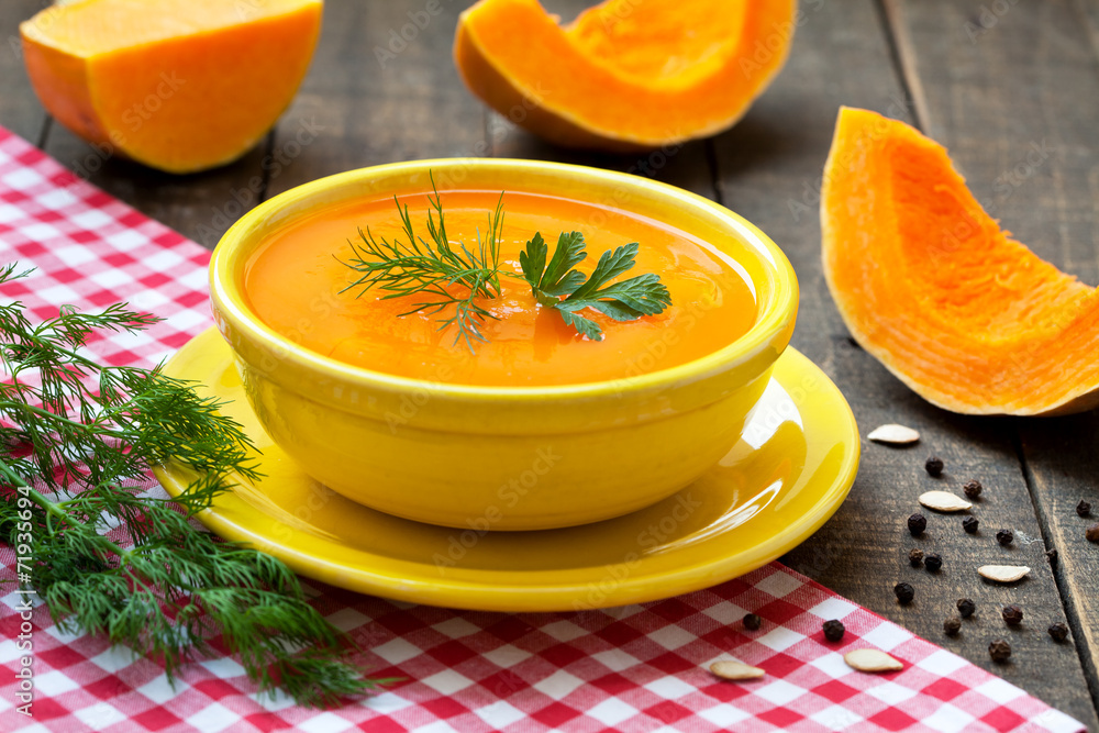 Fresh pumpkin cream soup Fresh pumpkin cream soup
