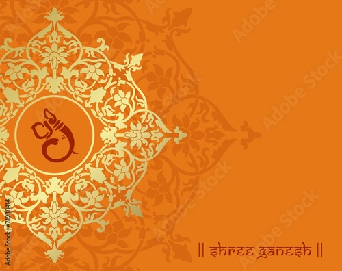 Ganesha, wedding card, royal Rajasthan, India