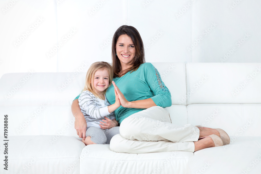 family portrait of mother and daughter family portrait of mother and daughter
