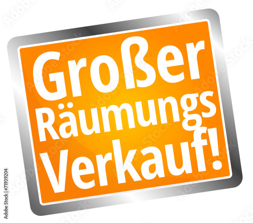 Großer Räumungsverkauf
