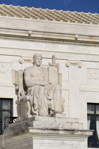 Statue outside the Supreme Court in Washington