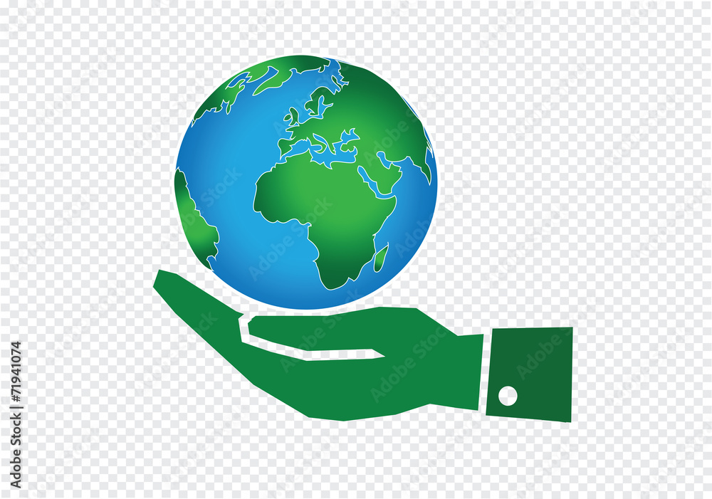 Hand holding world globe Hand holding world globe