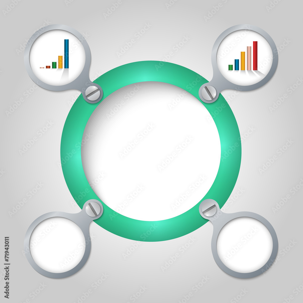 green circular frame for text and graph green circular frame for text and graph