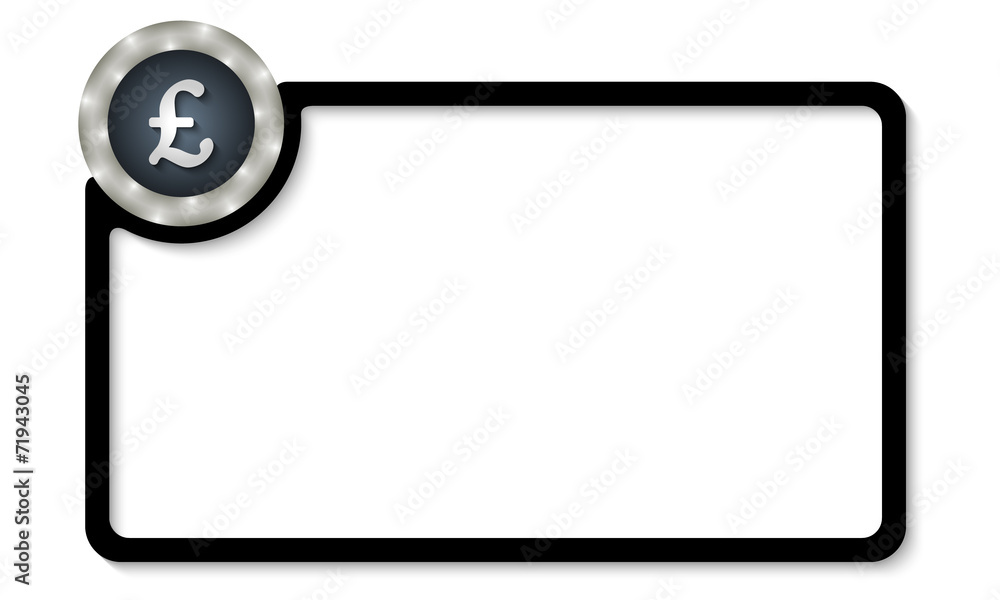 dark vector frame for entering text with pound sterling dark vector frame for entering text with pound sterling