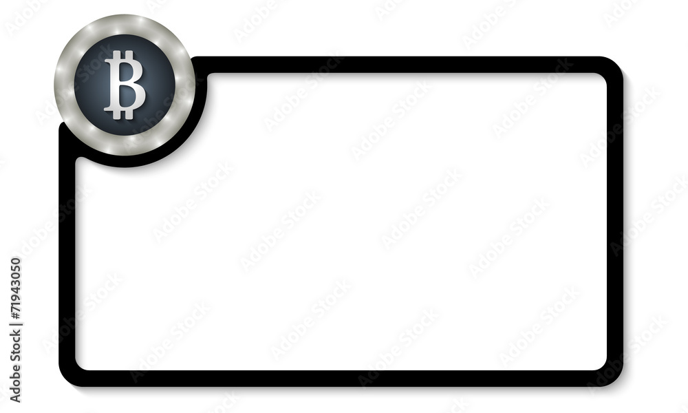 dark vector frame for entering text with bit coin dark vector frame for entering text with bit coin