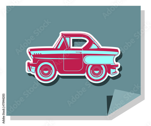 Flat illustration of classics cars