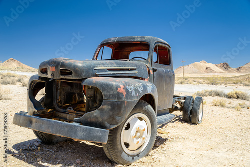 The old truck in the desert  Death Valley  Califo