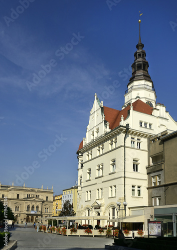 Opava, the main square and old town hall, Czech Republic photo