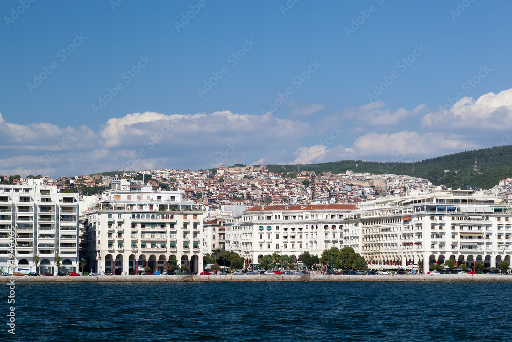 Panorama of coastal city