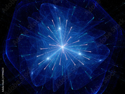 Tableau sur toile Nuclear fission fractal