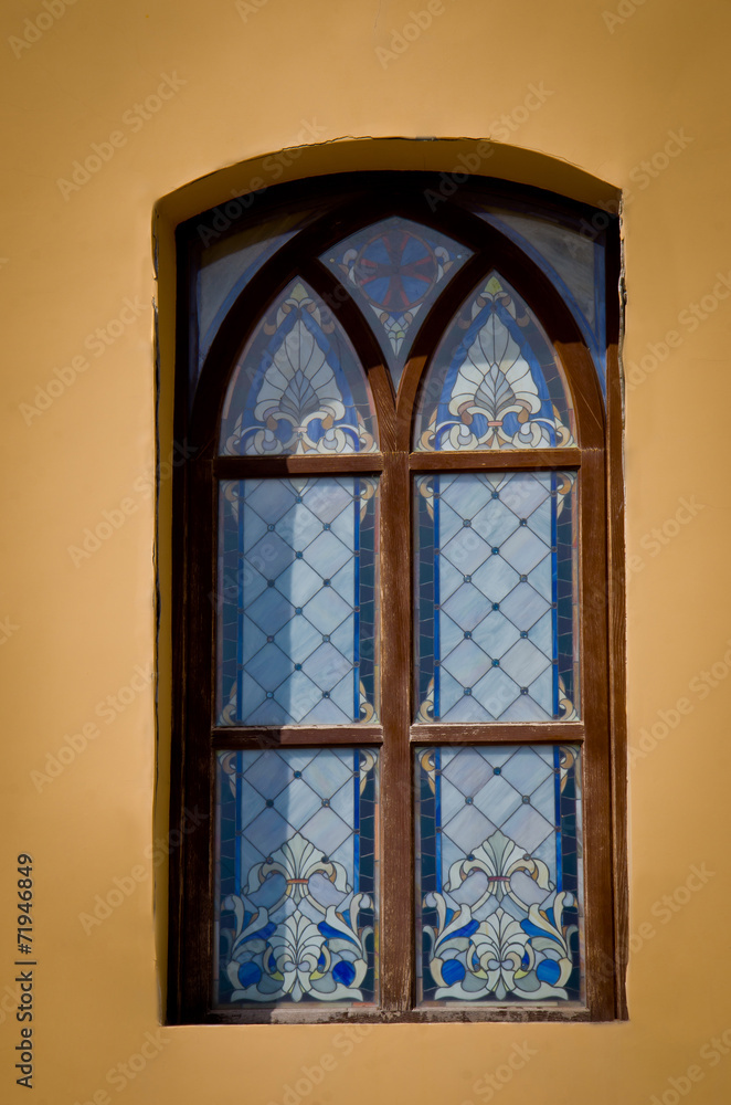 Fototapeta premium Old stained-glass window