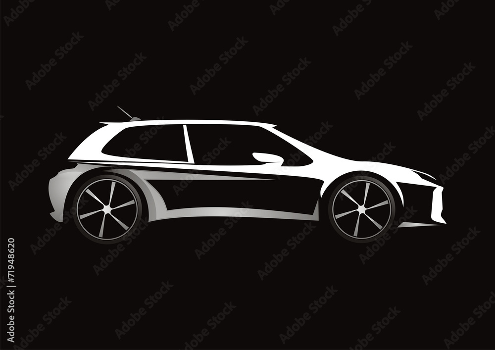 car automotive white concept design vector