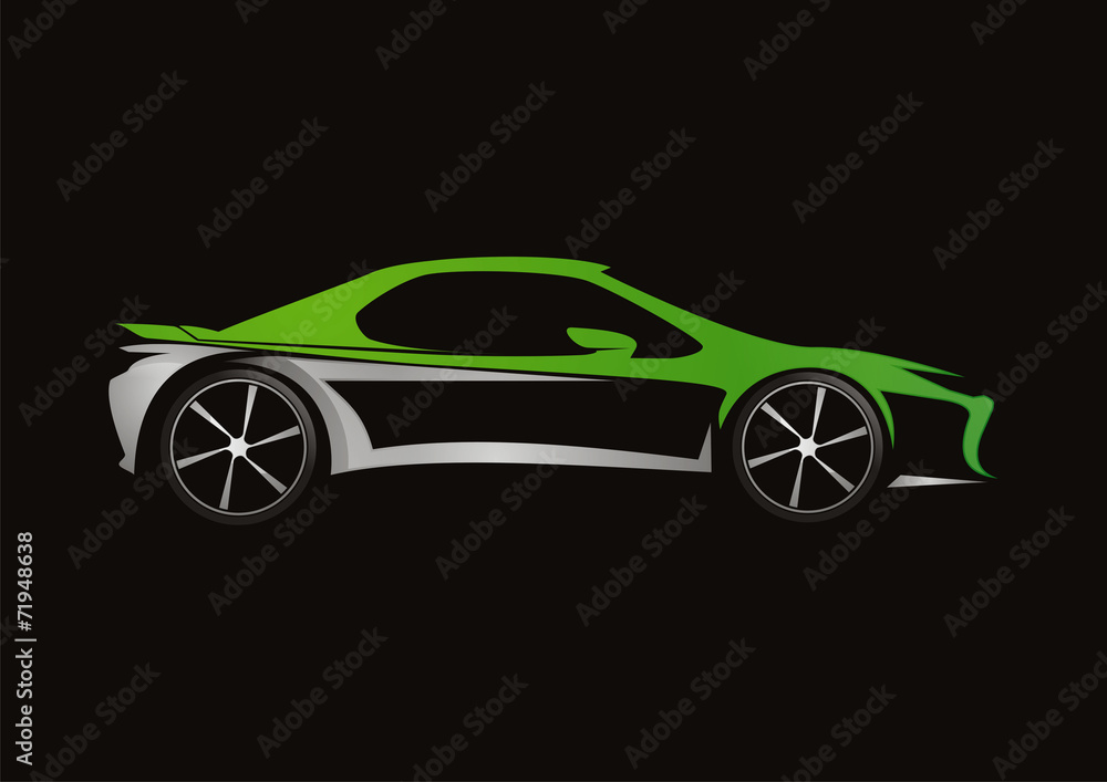 car automotive green concept design vector