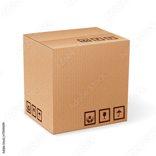Carton box isolated
