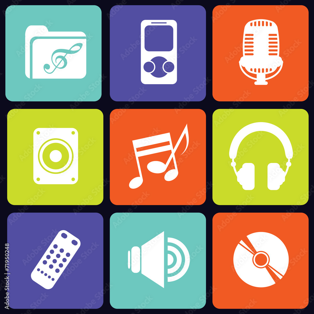 Music icons square Music icons square