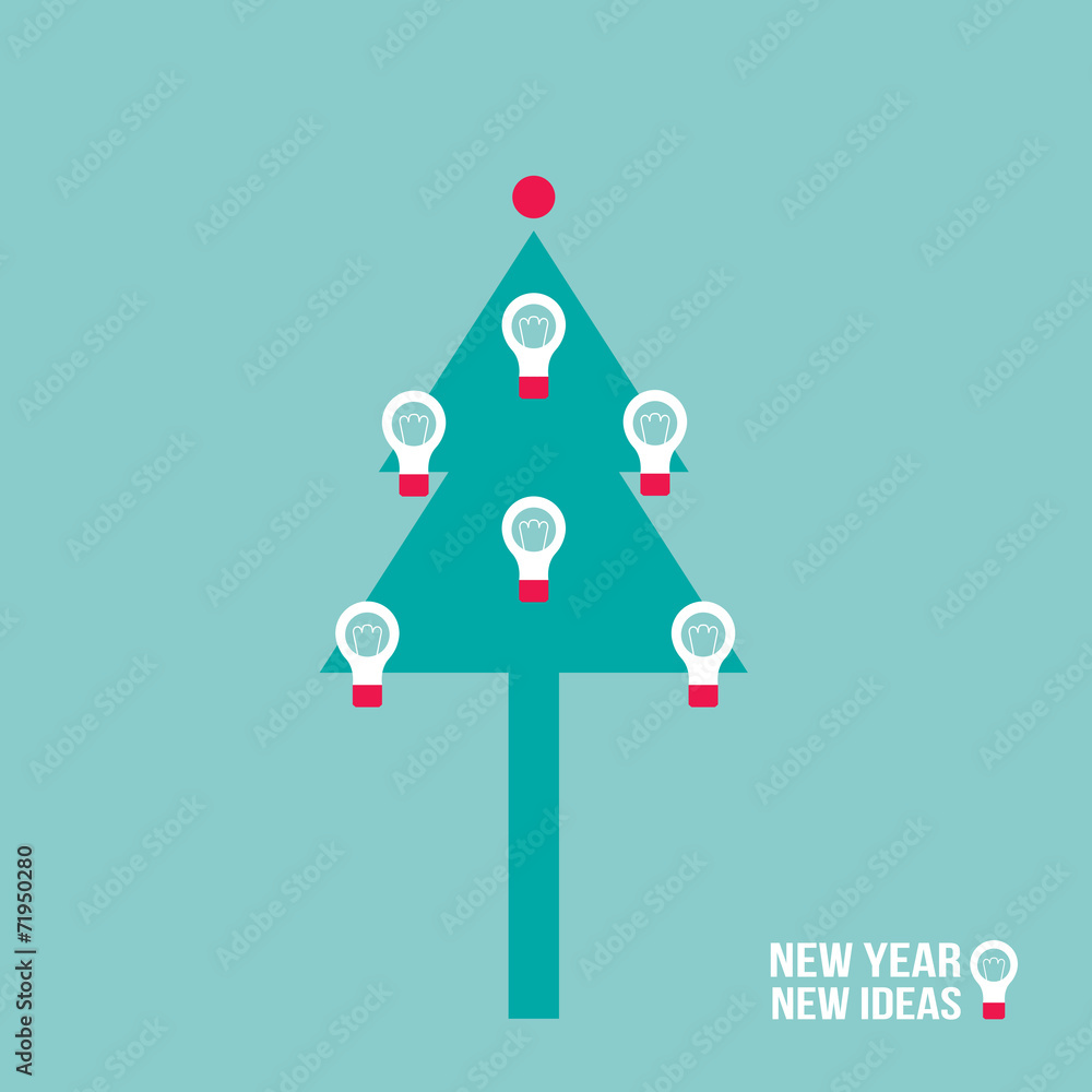 Christmas tree with light bulb.Successful business every year Christmas tree with light bulb.Successful business every year