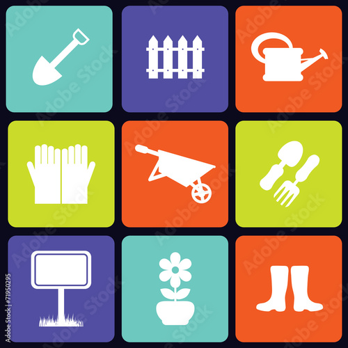 Garden icons square