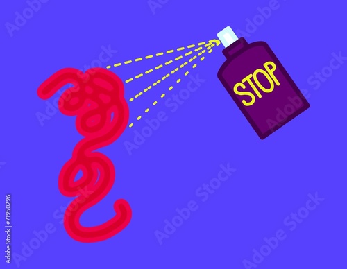 Spray with disinfection stopping ebola virus
