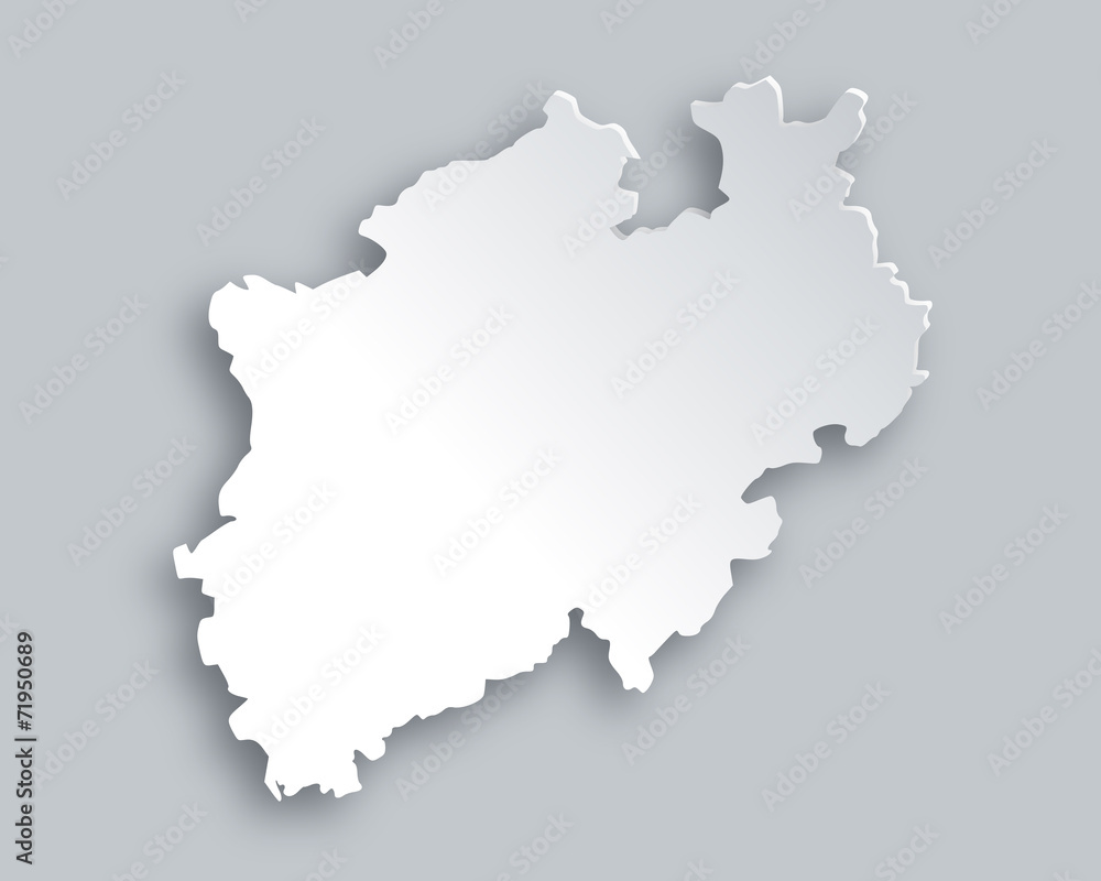 Karte von Nordrhein-Westfalen Karte von Nordrhein-Westfalen