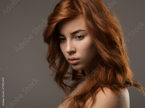 Portrait of a girl with long hair