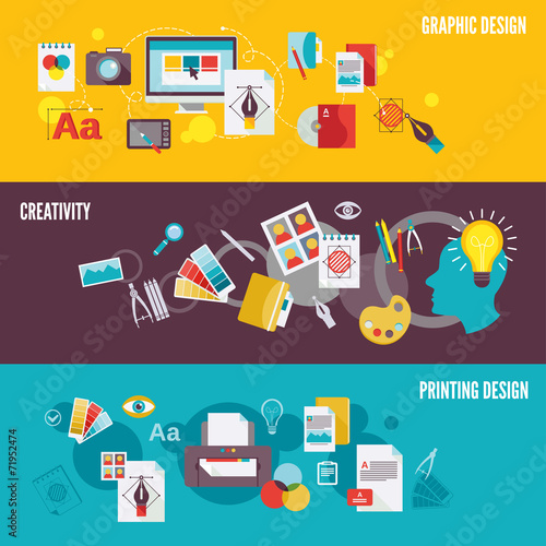 Graphic design banner set