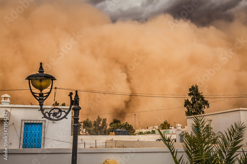 Sandstorm in Gafsa,Tunisia