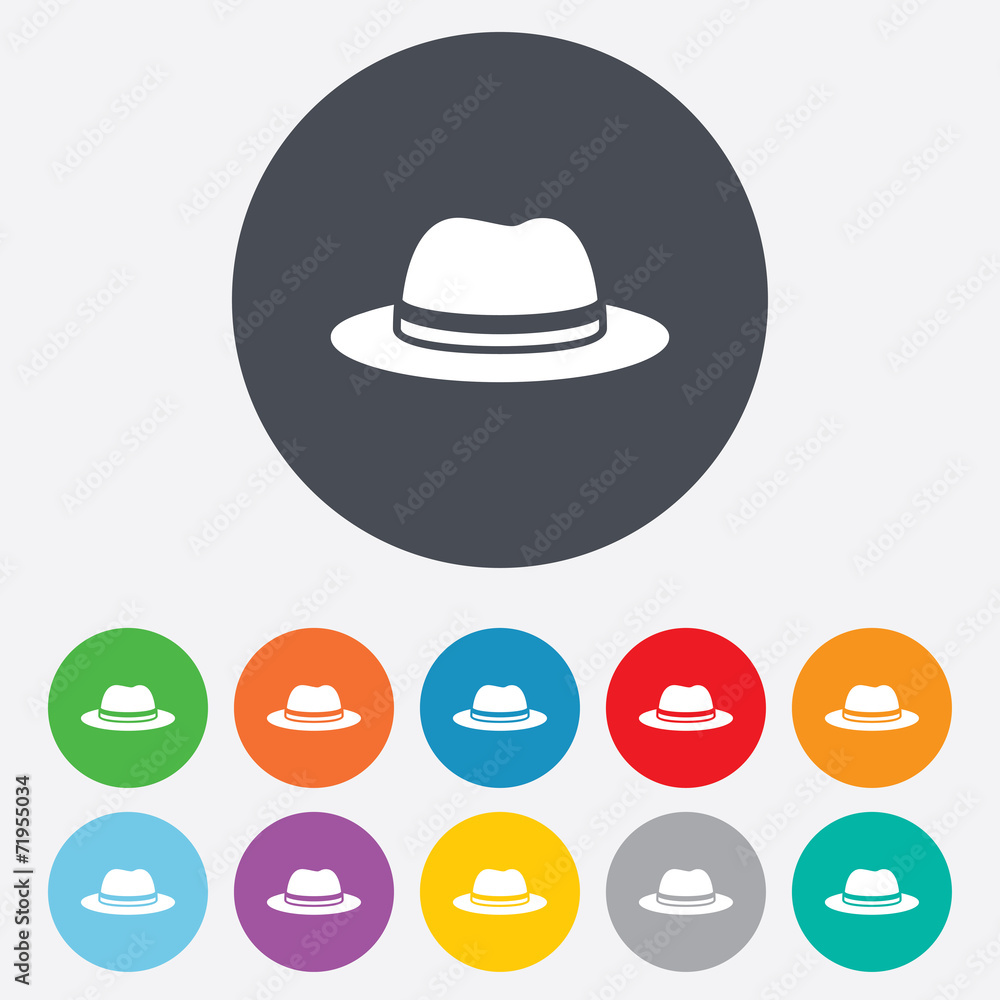 Top hat sign icon. Classic headdress symbol. Top hat sign icon. Classic headdress symbol.