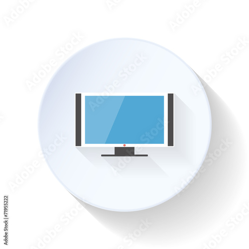 Free Download TV flat icon - GFXLoad