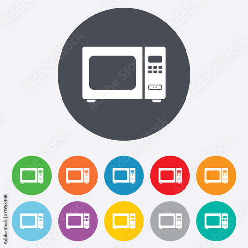 Microwave oven sign icon. Kitchen electric stove