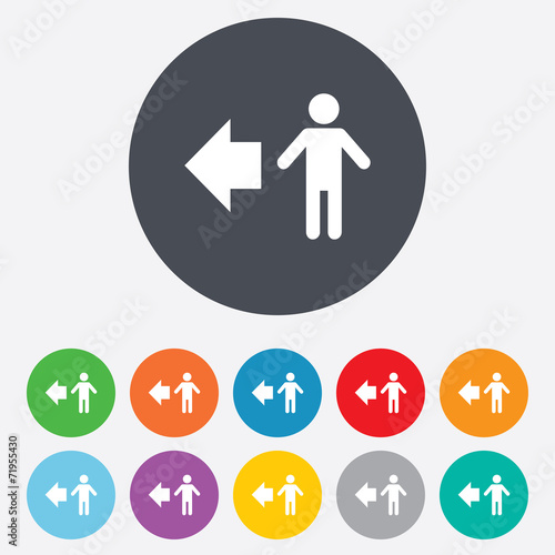 Pedestrian road icon. Human path.