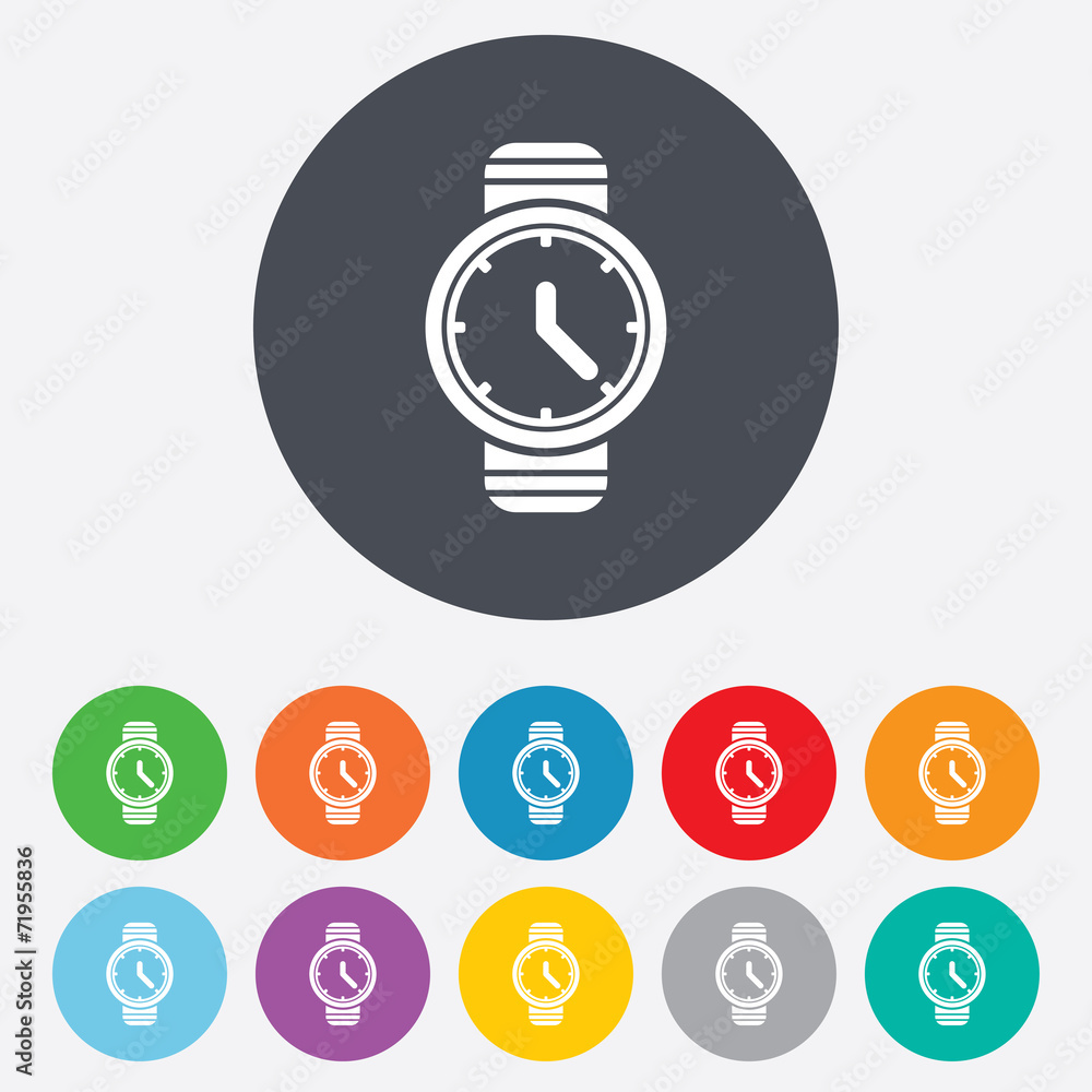 Wrist Watch sign icon. Mechanical clock symbol. Wrist Watch sign icon. Mechanical clock symbol.