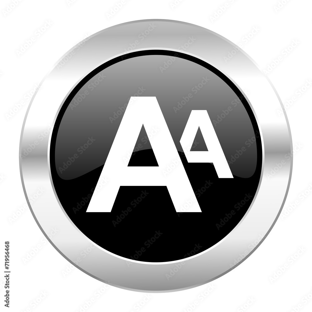 alphabet black circle glossy chrome icon isolated alphabet black circle glossy chrome icon isolated