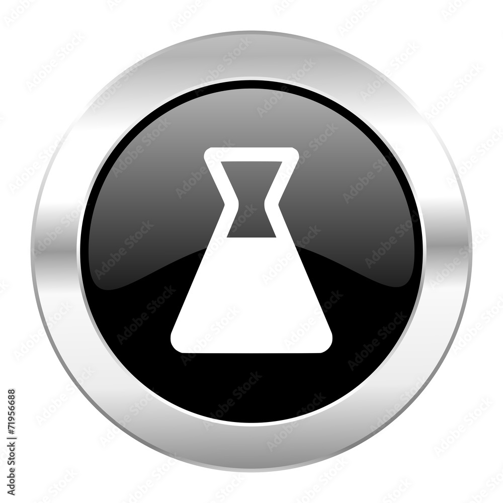 laboratory black circle glossy chrome icon isolated laboratory black circle glossy chrome icon isolated