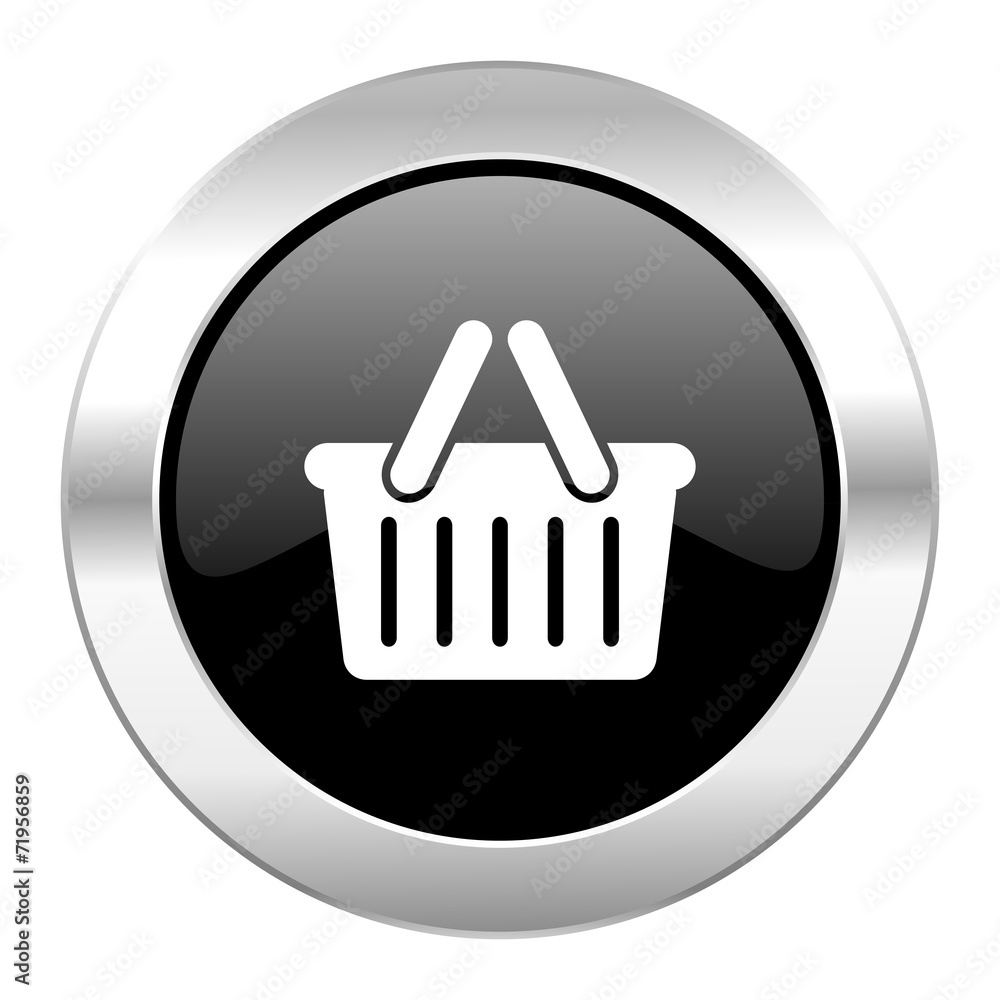 cart black circle glossy chrome icon isolated cart black circle glossy chrome icon isolated