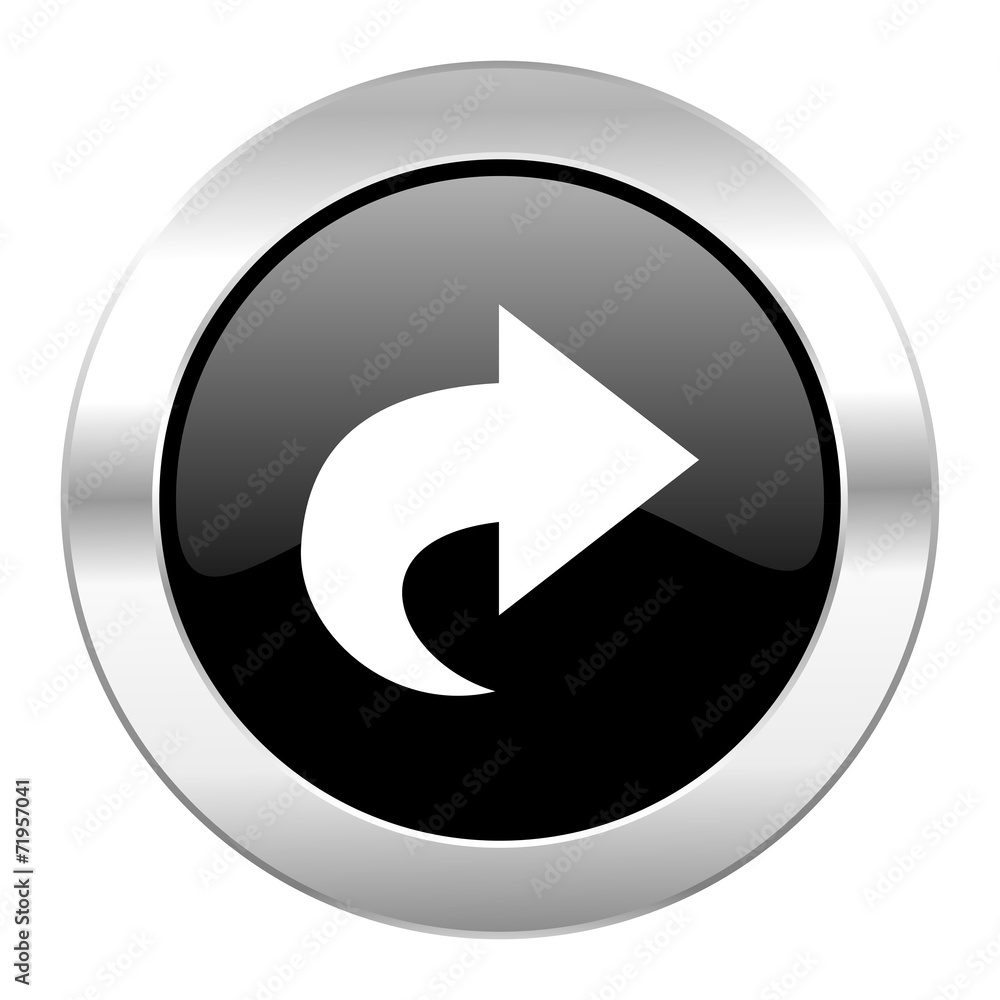 next black circle glossy chrome icon isolated next black circle glossy chrome icon isolated