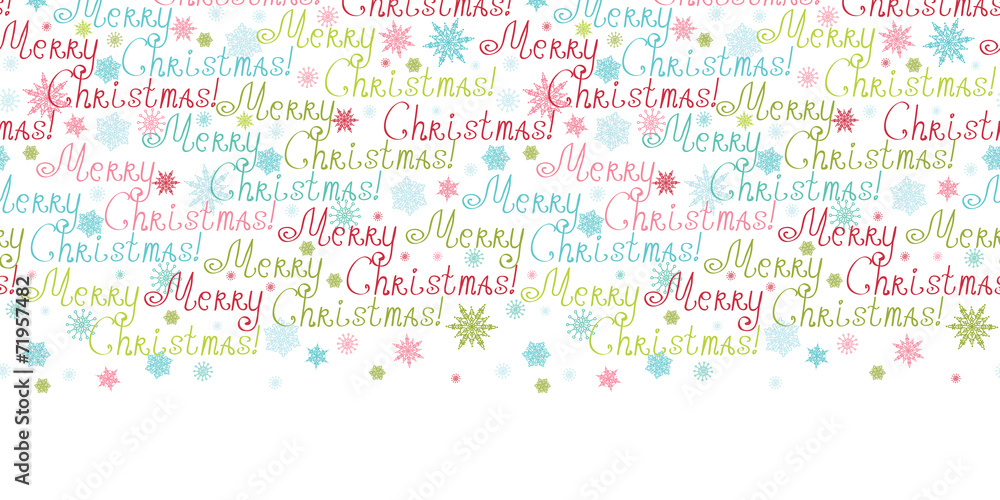 Vector merry christmas text horizontal border seamless pattern Vector merry christmas text horizontal border seamless pattern