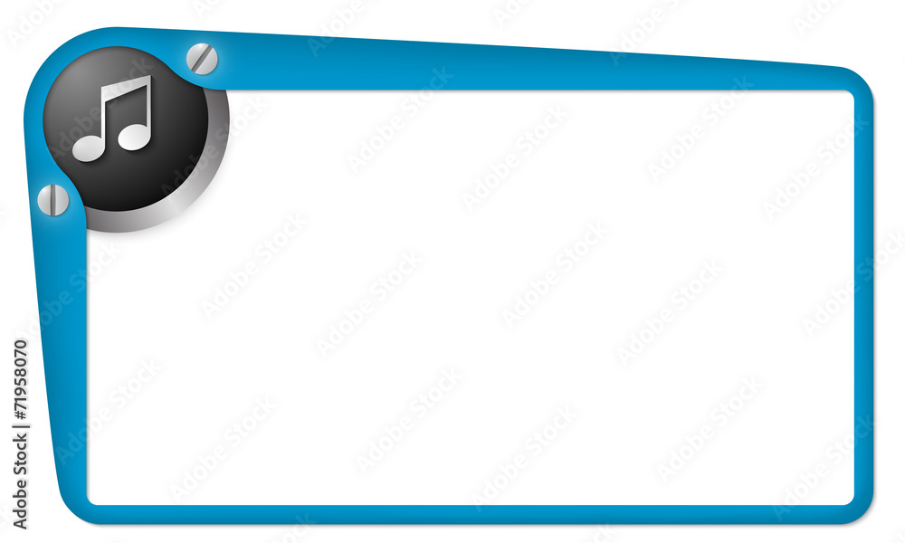 Obraz premium vector box for text with music icon
