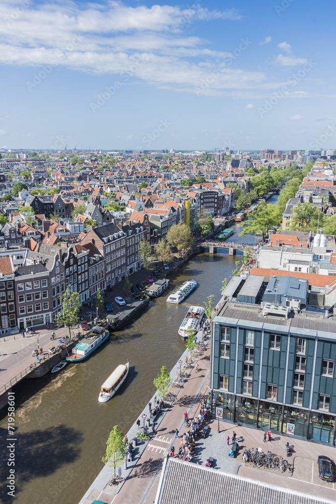 Obraz premium Western church in Amsterdam, Netherlands.