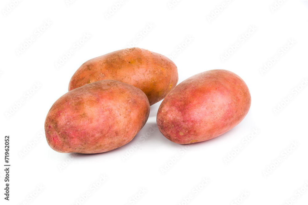 New potato tuber heap isolated on white background cutout New potato tuber heap isolated on white background cutout