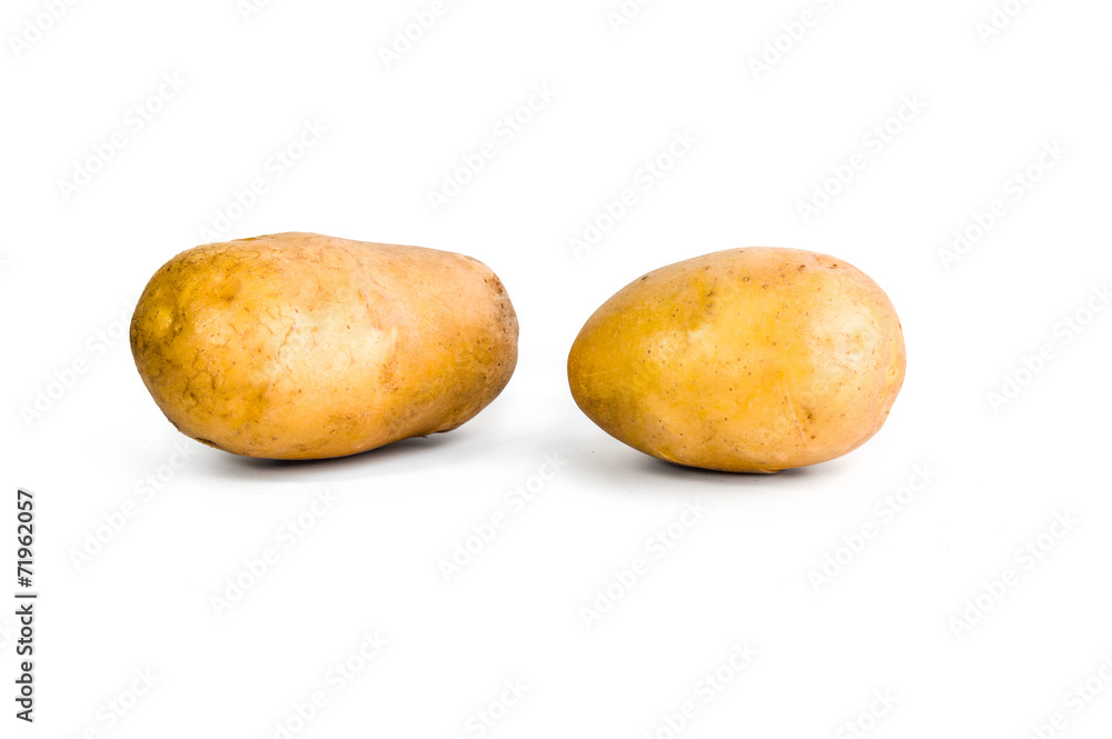 Potatoes isolated on white, clipping path included Potatoes isolated on white, clipping path included