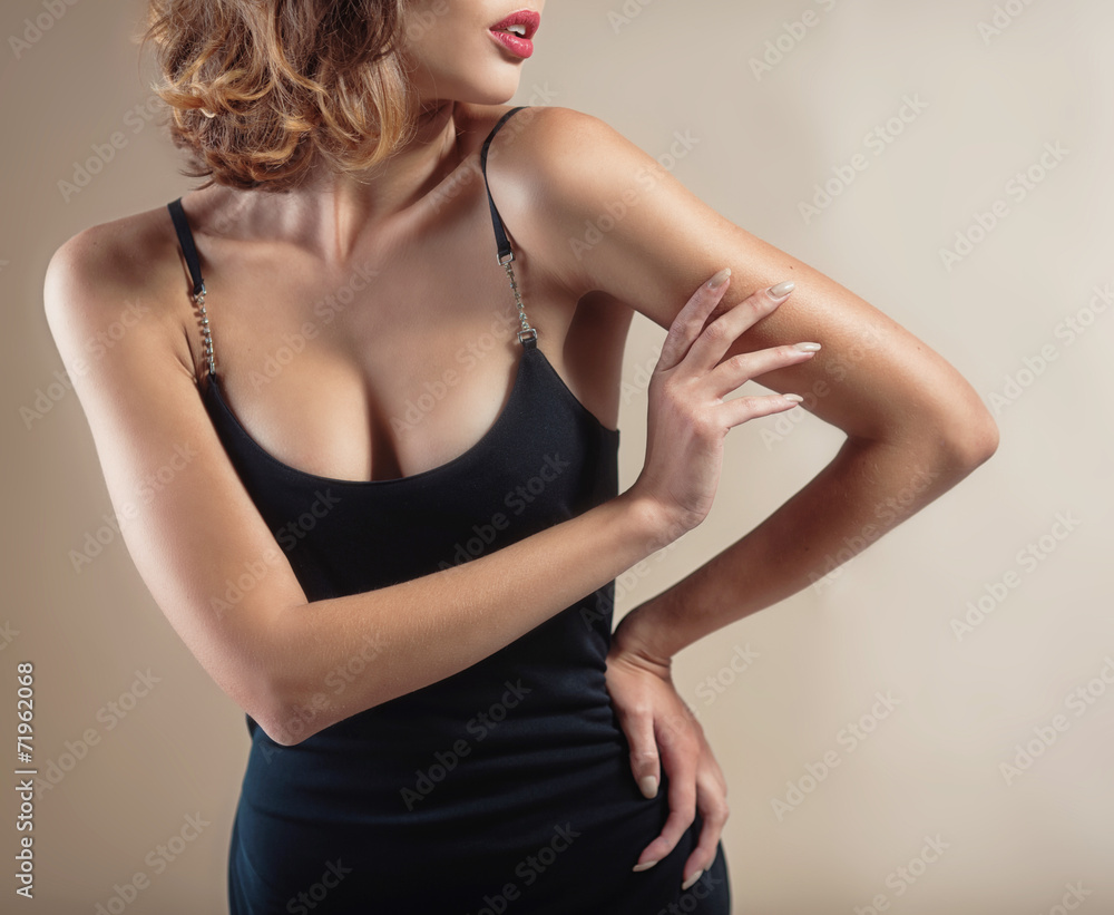 Fototapeta premium Beautiful model portrait in studio