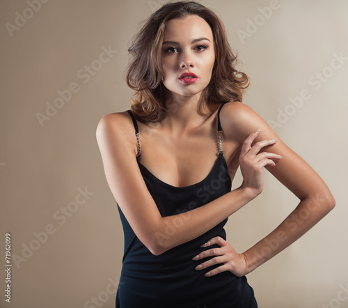 Beautiful model portrait in studio