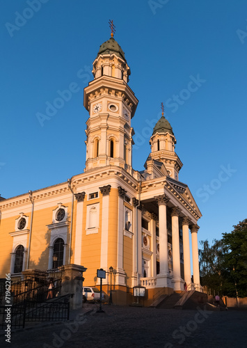 Greek Catholic Cathedral in Uzhhorod, Transcarpathia, Ukraine photo