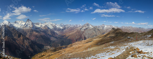 Landscape of mountains Caucasus region